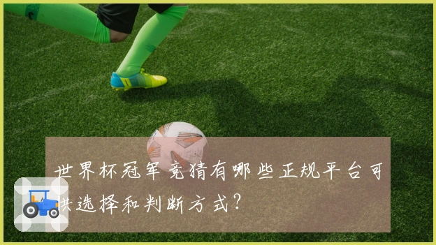 世界杯冠军竞猜有哪些正规平台可供选择和判断方式？
